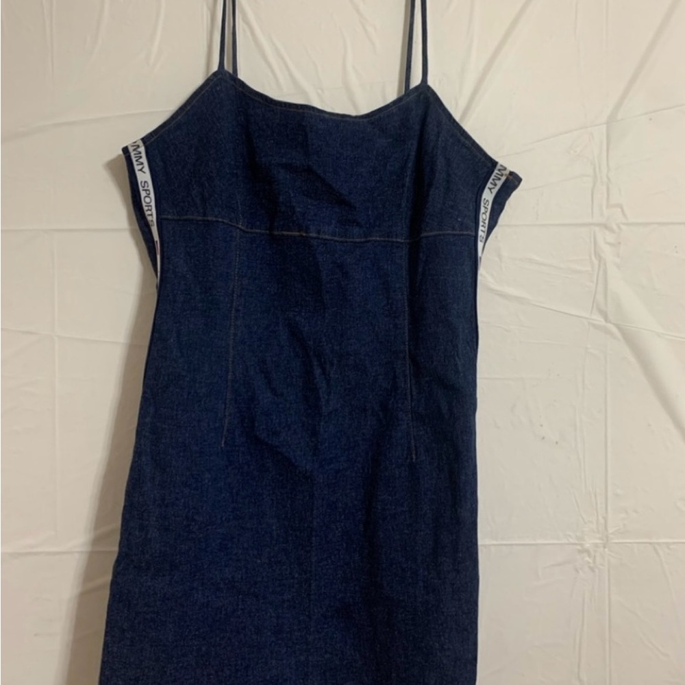 Blue Sleeveless Spaghetti Strap Mini Dress